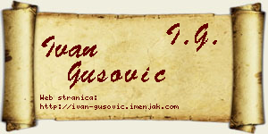 Ivan Gušović vizit kartica